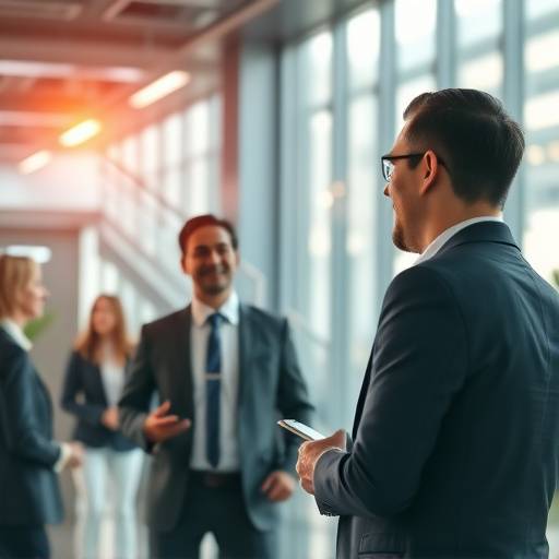 Escena de un video corporativo para una empresa de tecnología
