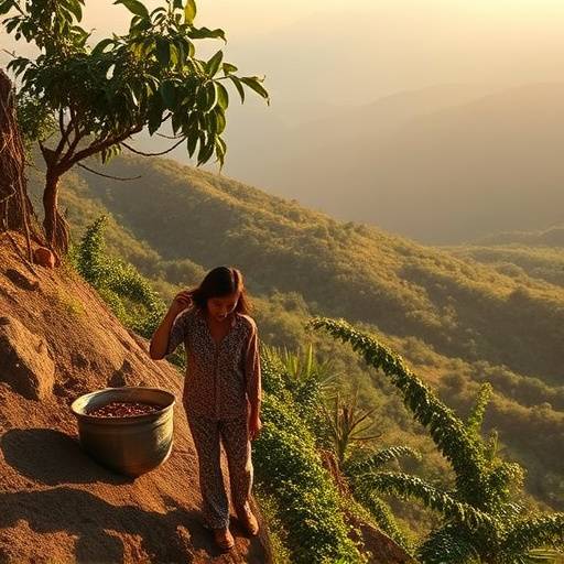 Imagen del documental 'El Legado de la Montaña' que muestra a una familia cultivando café en las montañas de Antioquia